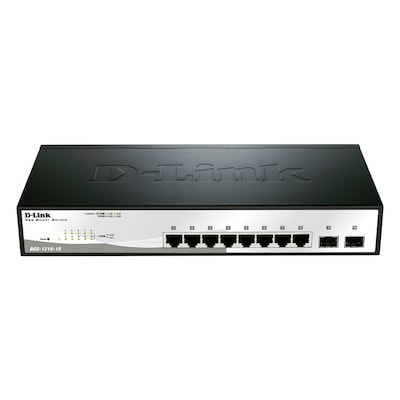 D-Link DGS-1210-10 Managed L2 Gigabit Ethernet (10/100/1000) 1U Schwarz, Grau