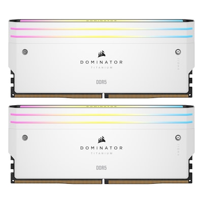 Corsair Dominator Titanium Weiß 32GB (2x16GB) DDR5-6400 XMP Arbeitsspeicher, CL32, 1.4V