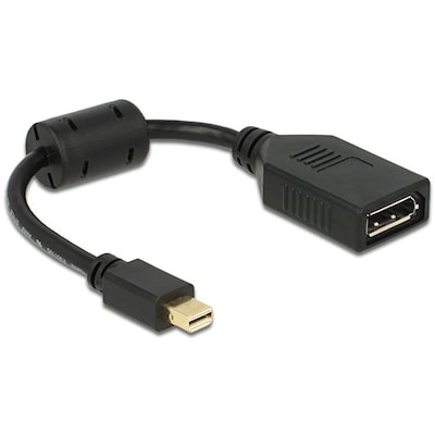 Delock Adapter mini Displayport Stecker > Displayport Buchse schwarz