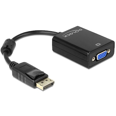 Delock Adapter Displayport Stecker > VGA Buchse schwarz
