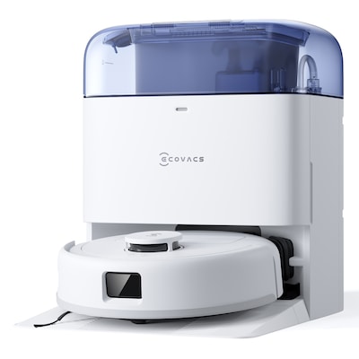 ECOVACS DEEBOT MINI Blau/Weiß Saug-Wisch-Roboter mit Reinigungsstation