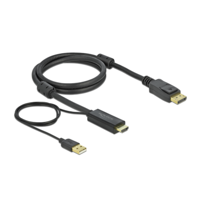 Delock HDMI zu DisplayPort Kabel 4K 30 Hz 1m