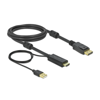 Delock HDMI zu DisplayPort Kabel 4K 30 Hz 2m