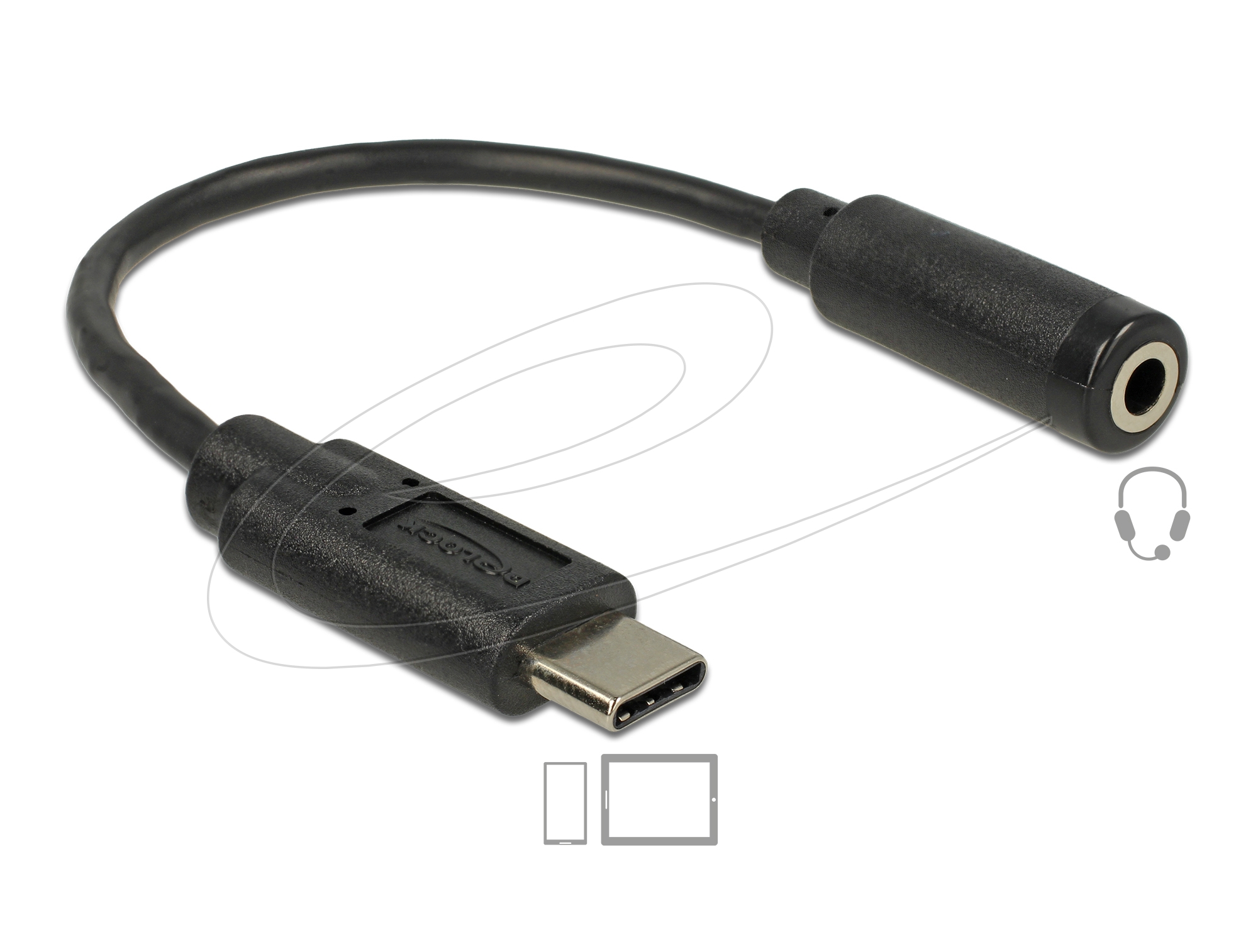 Delock Audio Adapter USB Type-C™ Stecker Klinkenbuchse 14 cm