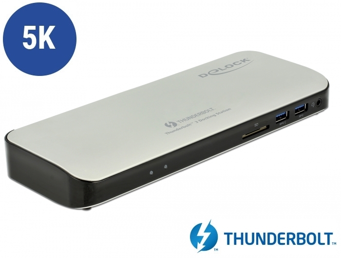 Image of Delock Thunderbolt 3 Dockingstation 5K - HDMI/USB 3.0/USB-C/SD/LAN