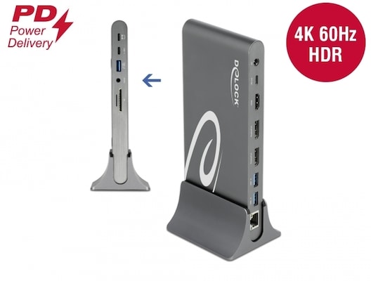 Delock USB Type-C™ DP 1.4 Dockingstation Triple 4K Display