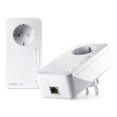 devolo Magic 2 LAN Powerline Starter Kit Powerline bis zu 2.400 Mbit/s, 1x Gigabit LAN (pro Einheit)