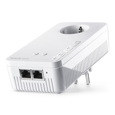 devolo Magic 2 WiFi next Powerline Adapter Powerline bis zu 2.400 Mbit/s, WiFi 5 bis zu 1.167 Mbit/s, 2x Gigabit LAN