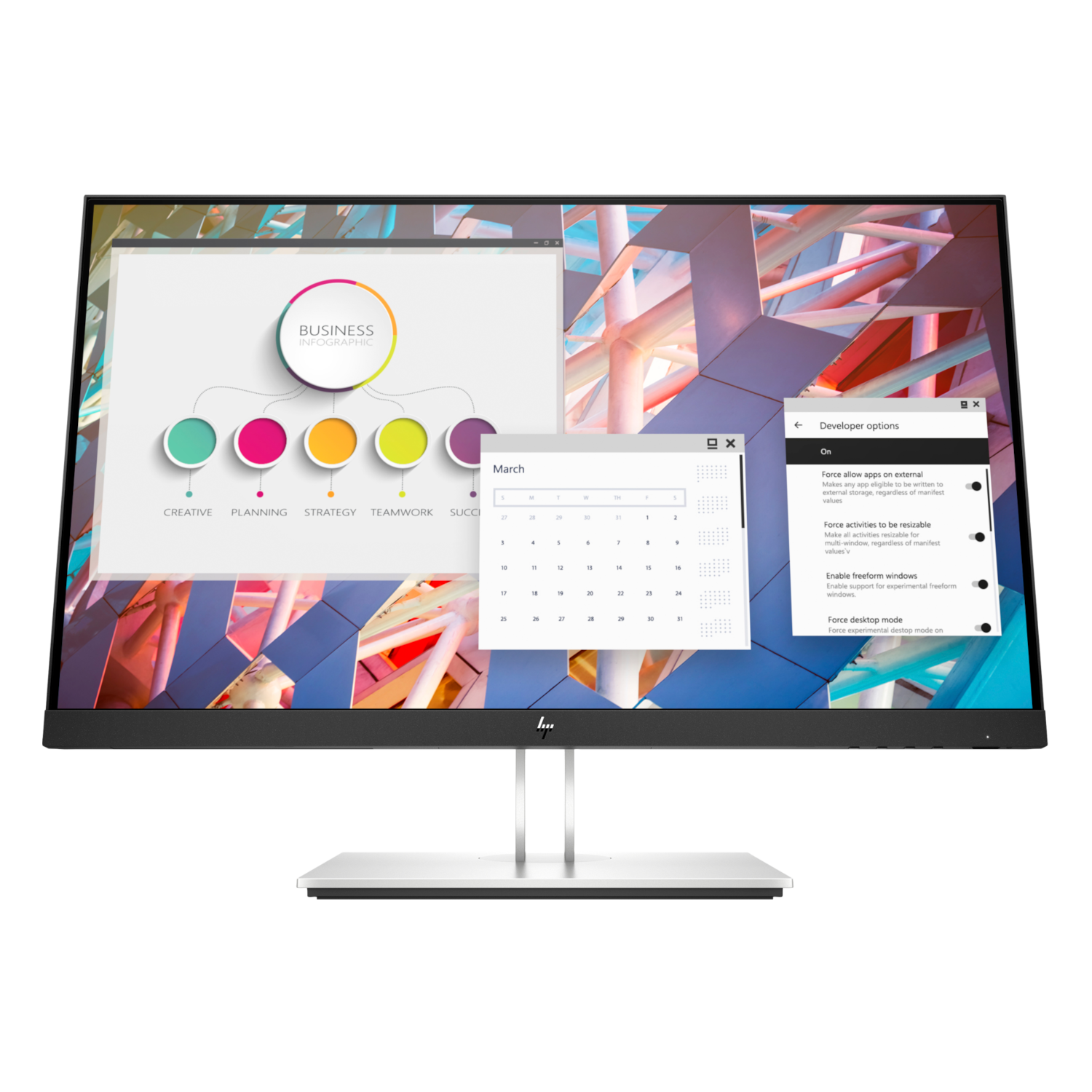 HP E24 G4 Office Monitor - IPS-Panel, Höhenverstellung, B-Ware