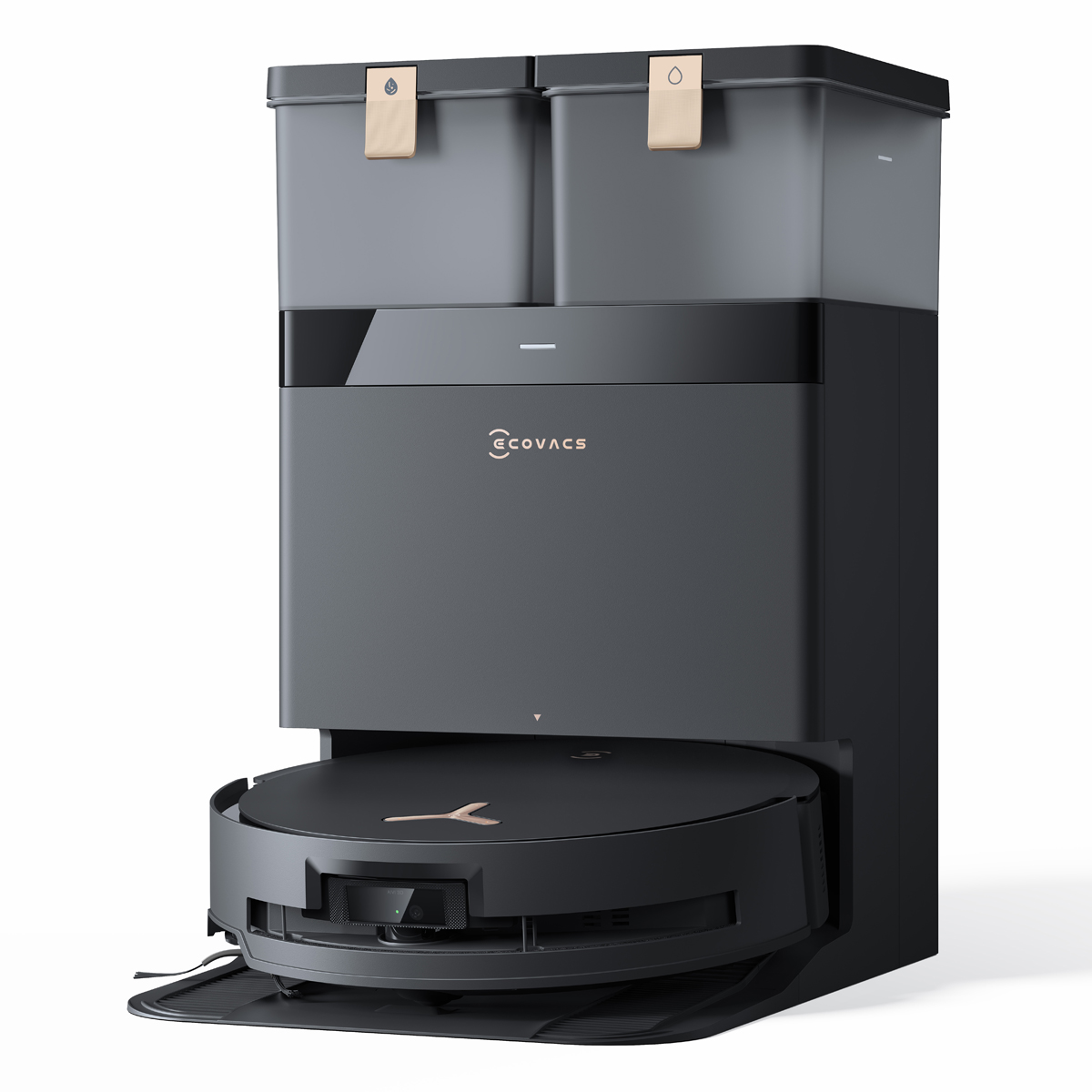 ECOVACS DEEBOT X8 PRO OMNI Schwarz B-Ware Saug-Wisch-Roboter mit Reinigungsstation