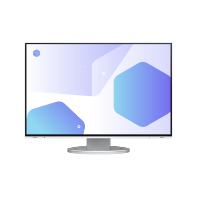 Eizo FlexScan EV2485-WT Office Monitor - IPS, USB-C, HDMI, 5 ms