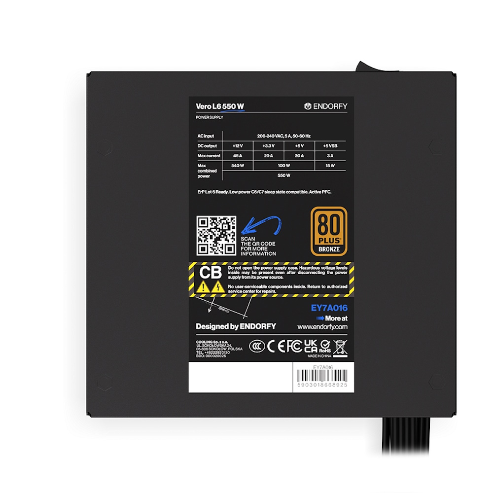 Endorfy Vero L6 Bronze 550W | PC-Netzteil PC Netzteile Produkt Bild 8