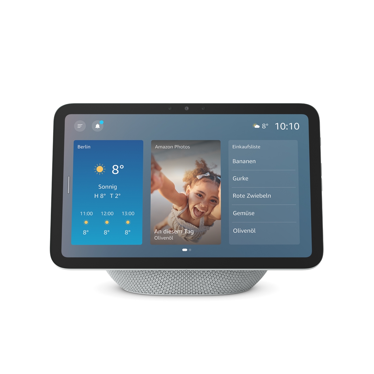 Amazon Echo Show 8 (2025 release) - Weiß Neu gestaltetes, nahtloses, brillantes 8,7-Zoll-Display in HD-Auflösung mit rau...