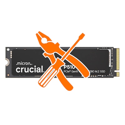 Upgrade 2TB Crucial P510 SSD M.2 2280 PCIe Gen5 NVMe inkl. Einbau in das bestellte Notebook