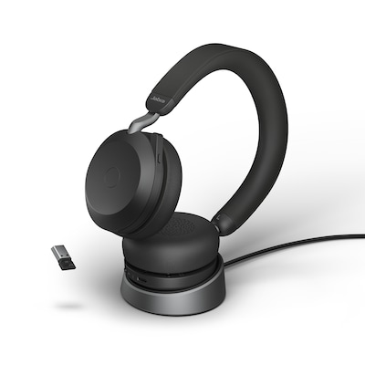 Jabra Evolve2 75 Kopfhörer Kabellos Kopfband Büro/Callcenter Bluetooth Ladestation Schwarz