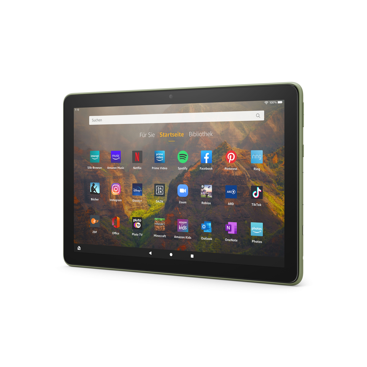 Amazon Fire HD 10 Tablet (2021), olivgrün 25,6cm (10,1") Full-HD Display, 32 GB Speicher - mit Werbung