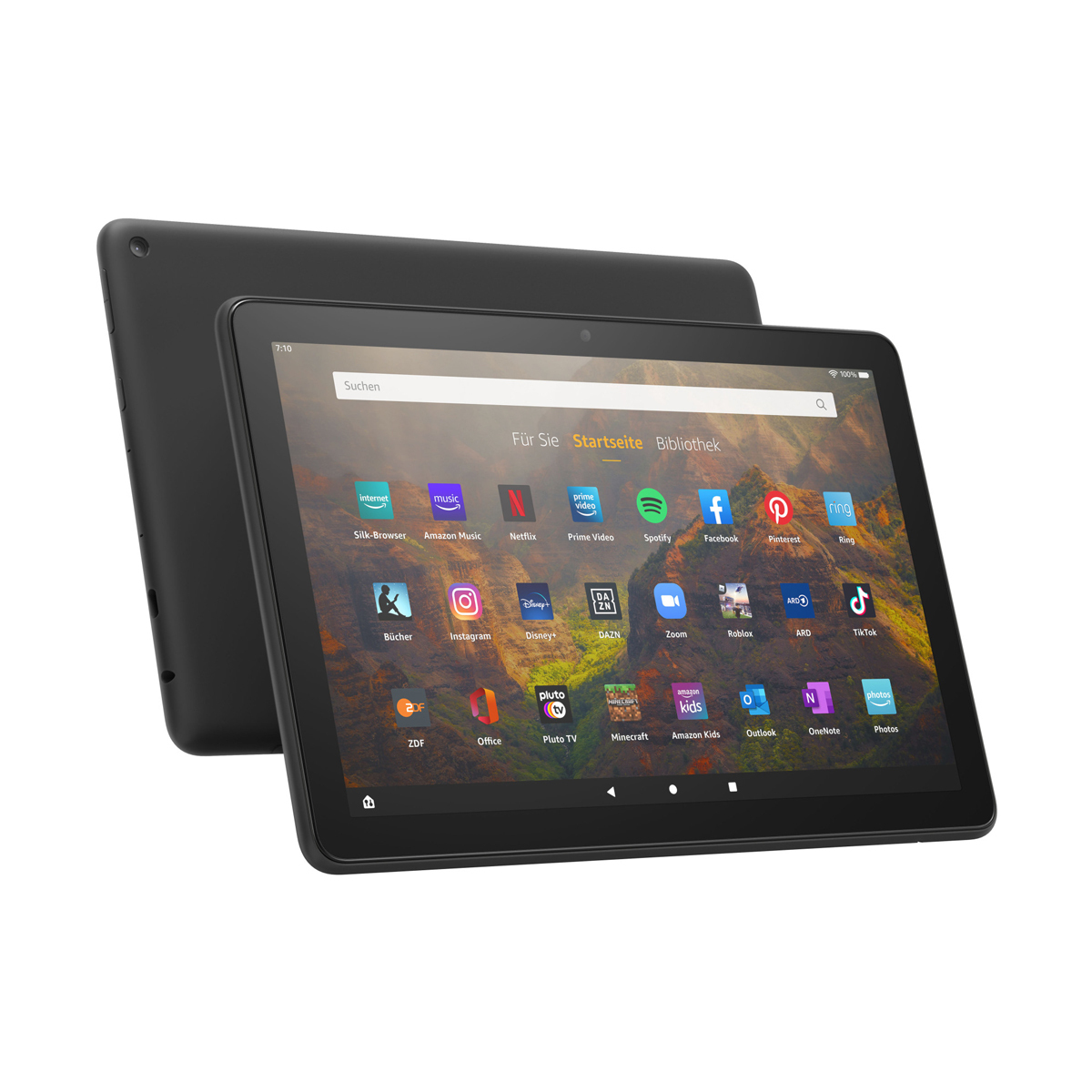 Amazon Fire HD 10 Tablet (2021), schwarz 25,6cm (10,1") Full-HD Display, 64 GB Speicher - mit Werbung Tablet Produkt Bild 3