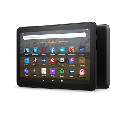 Amazon Fire HD 8-Tablet (2024), Schwarz 8-Zoll-HD-Display, 64 GB - mit Werbung