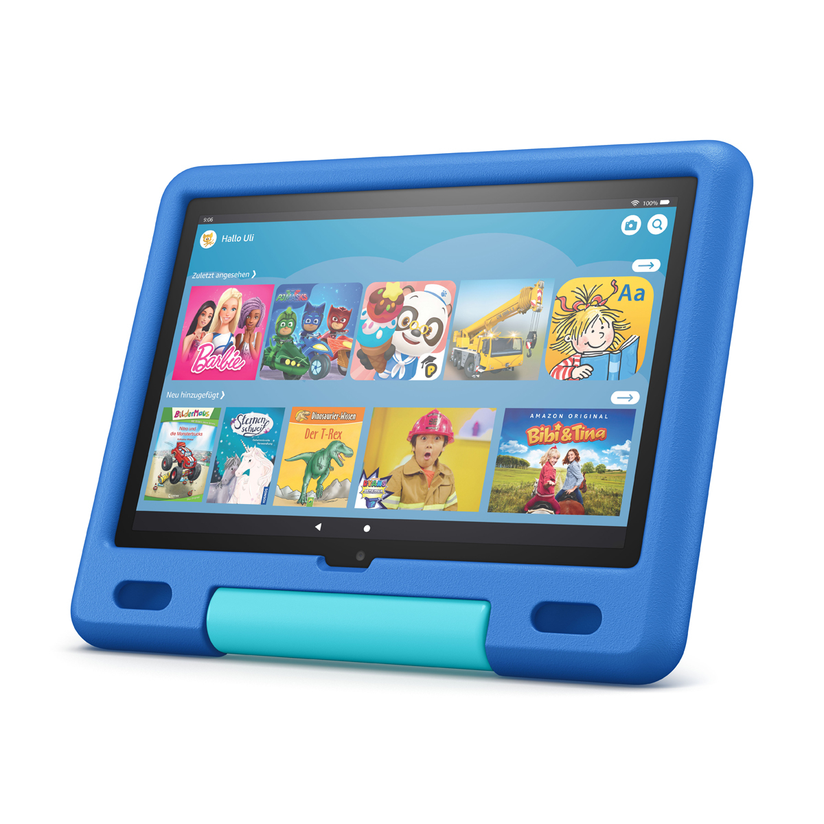 Amazon Fire HD 10 Kids-Tablet (2021), Himmelblau 25,6cm (10,1") Full-HD Display, 32 GB Speicher