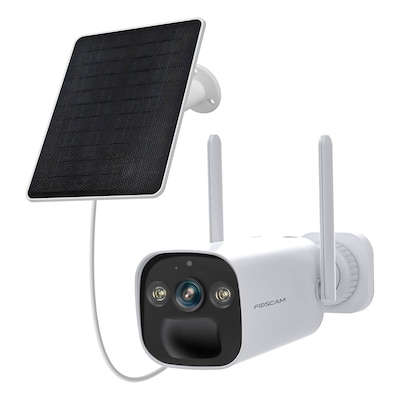 Foscam BP4 WLAN Überwachungskamera inkl. Solarpanel 4MP (2560x1440), Akku-/Solarbetrieb, Nachtsicht in Farbe
