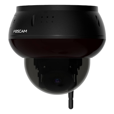 Foscam D8T WLAN Überwachungskamera Schwarz 8MP (3840x2160), WiFi 6 Dualband, PT-Funktion, KI-unterstützte Erkennung, IK10 Vandalismus-Schutz