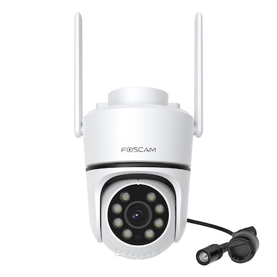 Foscam PD5 WLAN Überwachungskamera Weiß 8MP (3840x2160), PoE, IP66 Wetterfest, Personen- und Fahrzeugerkennung