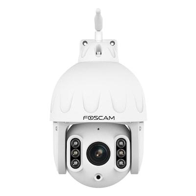 Foscam SD8P WLAN Überwachungskamera Weiß 8MP (3840x2160), Dualband-WLAN, Schwenk- und Neigefunktion, 4x optischer Zoom