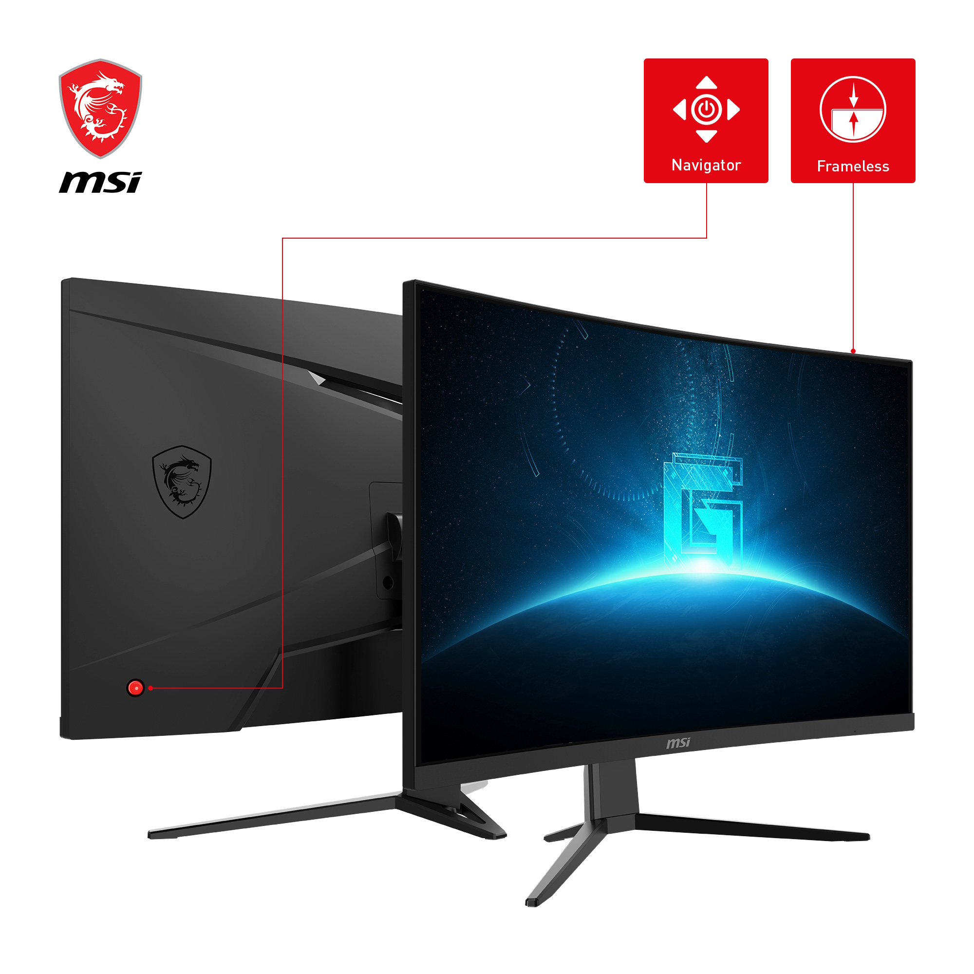 MSI G27C3FDE Gaming Monitor - Curved, 180Hz, 1ms - Displays online