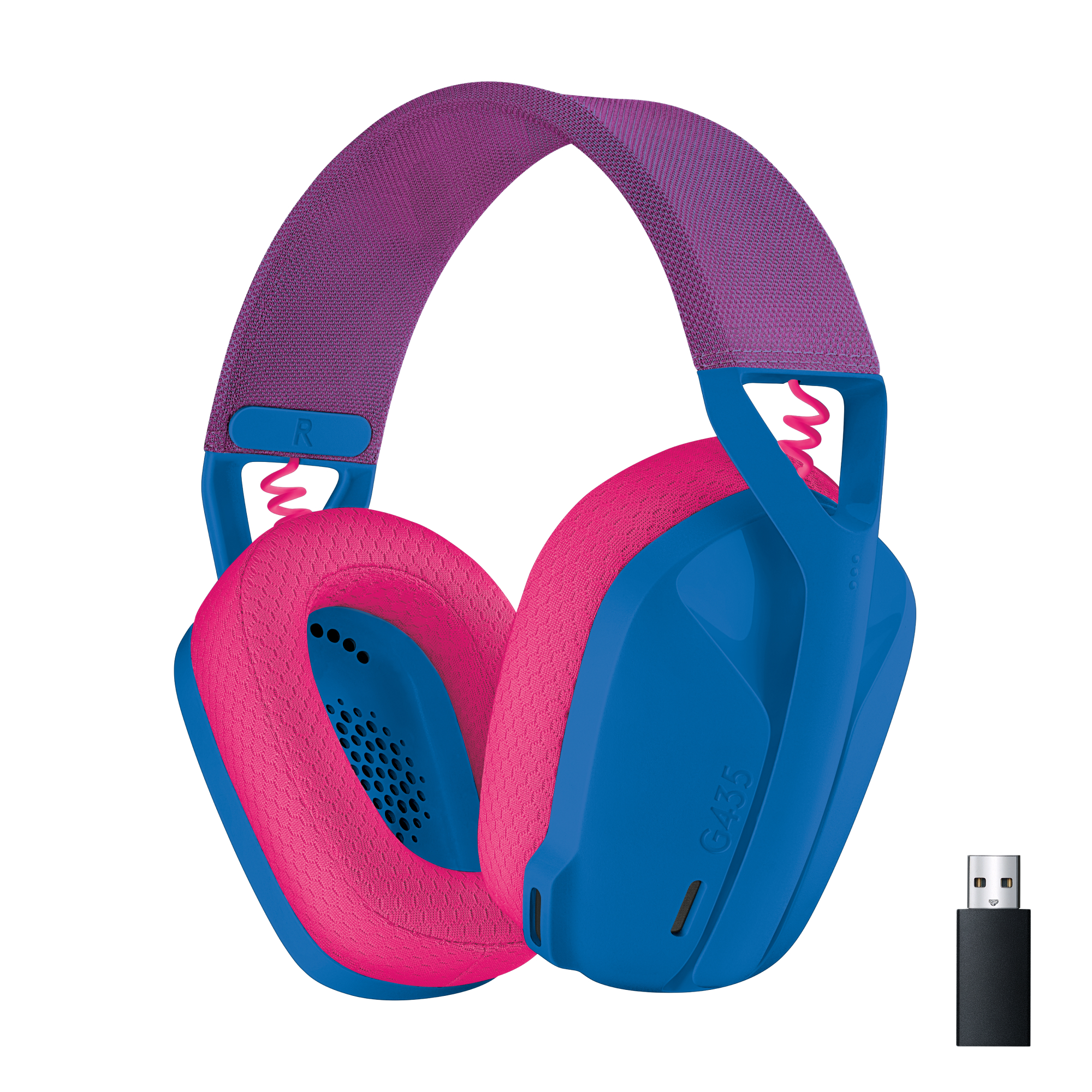 Logitech Gaming G435 LIGHTSPEED kabelloses Gaming Headset - blau, leichte Over-Ear-Kopfhörer, Integrierte Mikrofone, 18h...