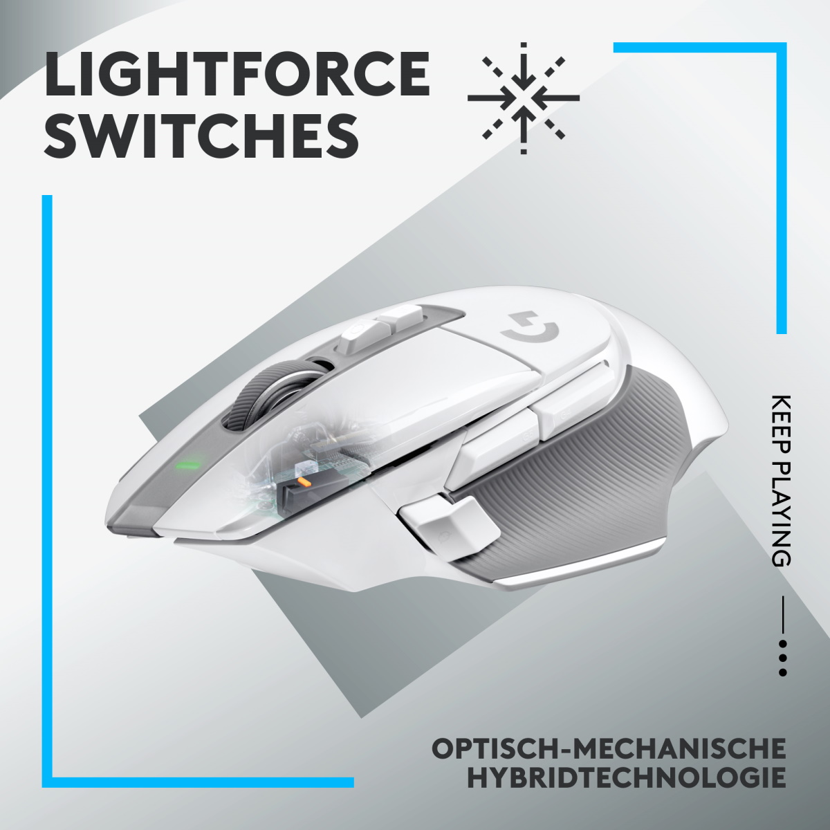 Logitech G502X Lightspeed Wireless Gaming Maus weiß - Hero25K Sensor, Lightspeed Technologie Mäuse Produkt Bild 2