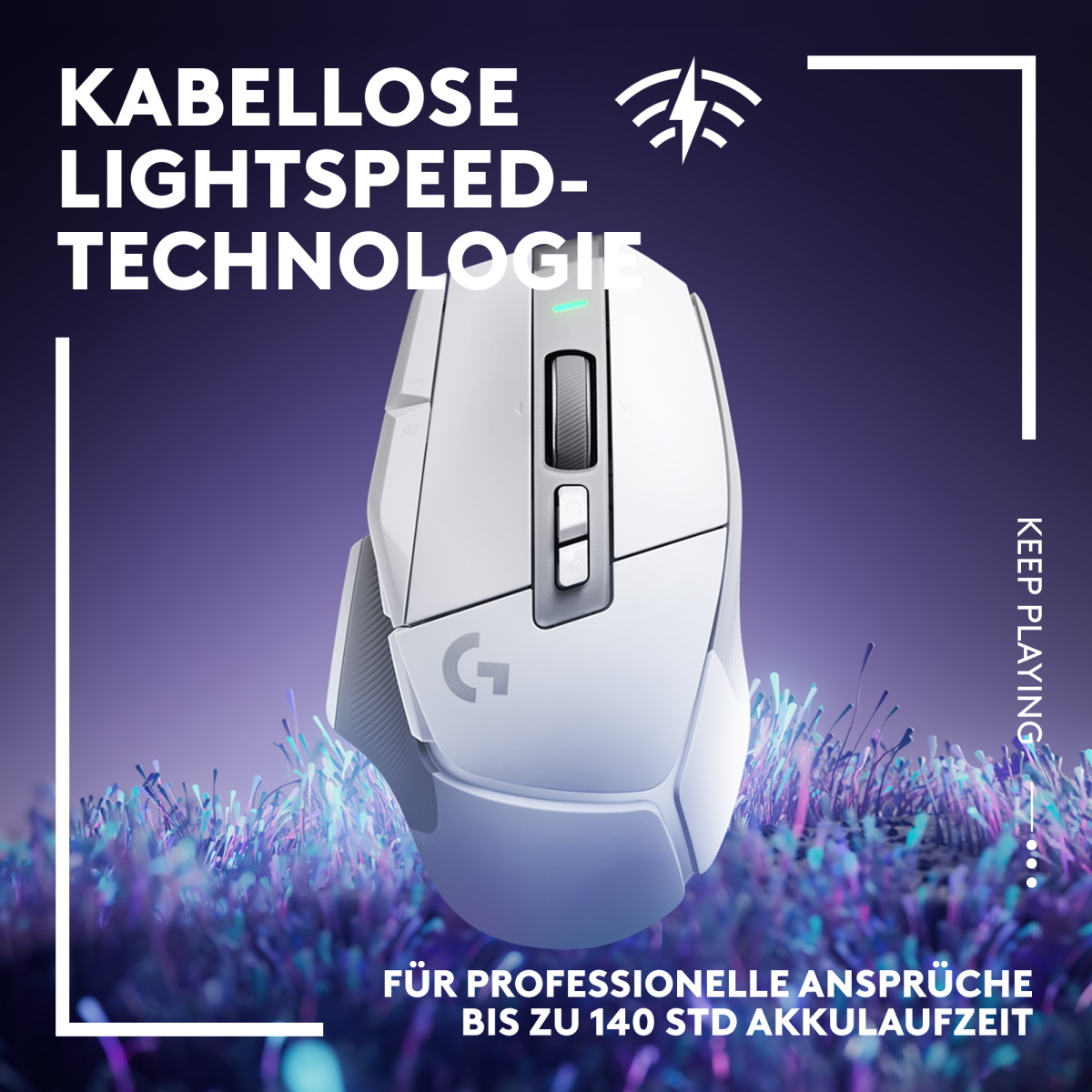 Logitech G502X Lightspeed Wireless Gaming Maus weiß - Hero25K Sensor, Lightspeed Technologie Mäuse Produkt Bild 3