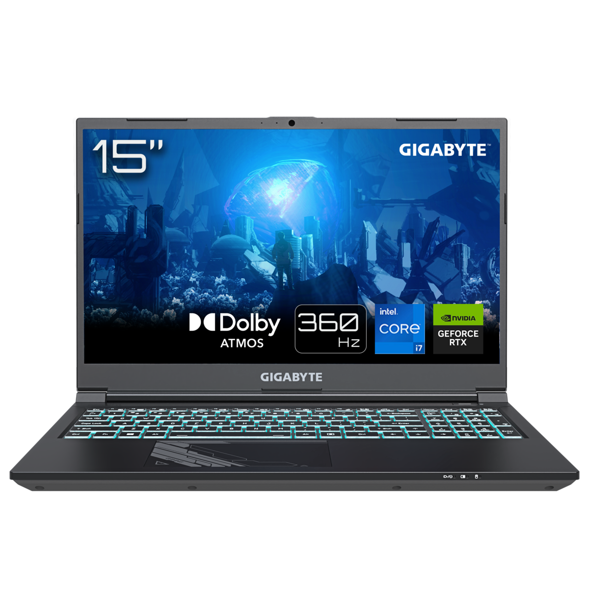 GIGABYTE G5 KF5-H3DE554KD - 15,6" FHD 360Hz Display, Intel Core i7-13620H, 16GB RAM, 1TB SSD, NVIDIA GeForce RTX™ 4060, ...