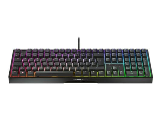 Cherry Xtrfy MX 3.1 Gaming-Tastatur, USB-Anschluss Cherry MX2A RED-Tastenschalter, DE-Layout, Aluminiumgehäuse