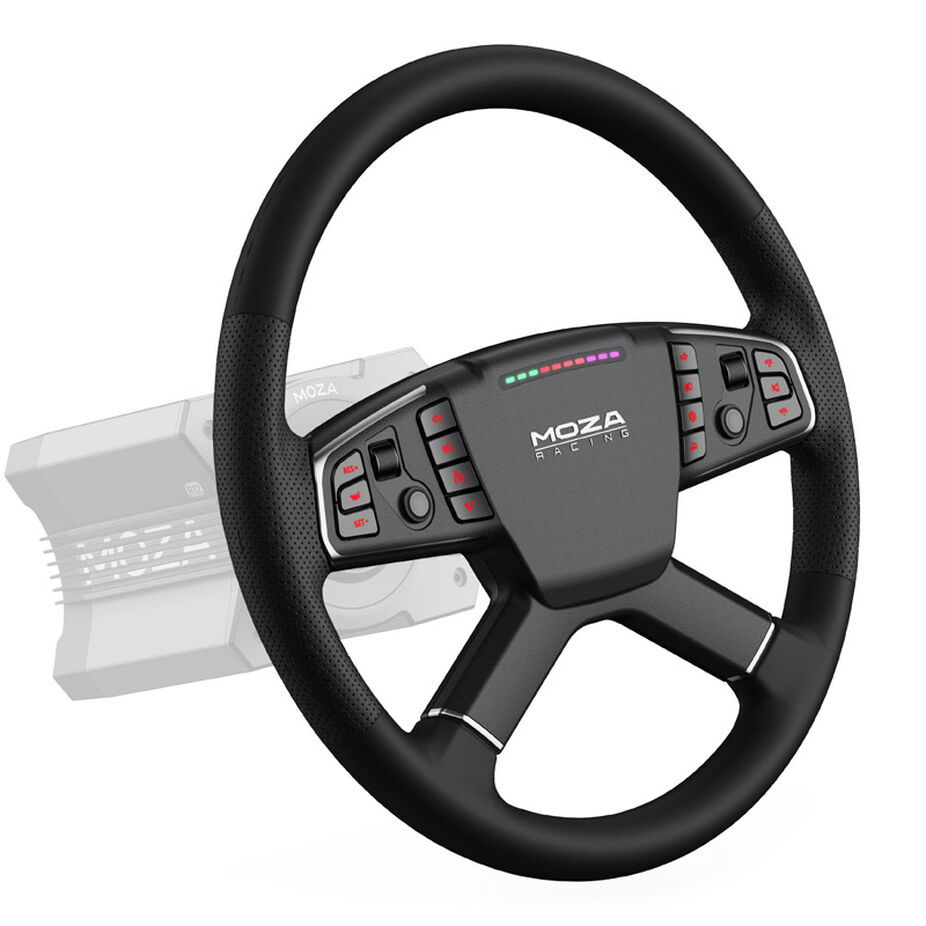 MOZA TSW Truck Wheel Lenkrad Lenkrad für LKW- und Landwirtschaftssimulatoren, originalgetreuer LKW-Look, aus hochwertige...