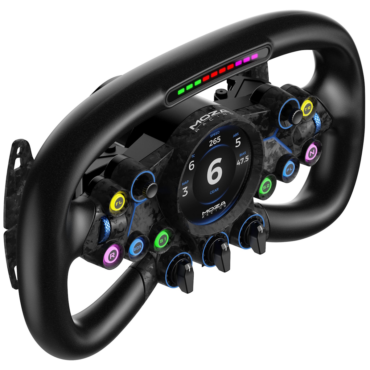 MOZA Vision GS Simracing Lenkrad Lenkrad für Racing-Simulatoren, Quad-Core-Prozessor, anpassbarer runder Touchscreen, aus Aluminium gefertigt Game Controller Produkt Bild 4
