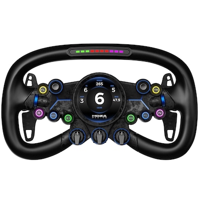 MOZA Vision GS Simracing Lenkrad Lenkrad für Racing-Simulatoren, Quad-Core-Prozessor, anpassbarer runder Touchscreen, au...