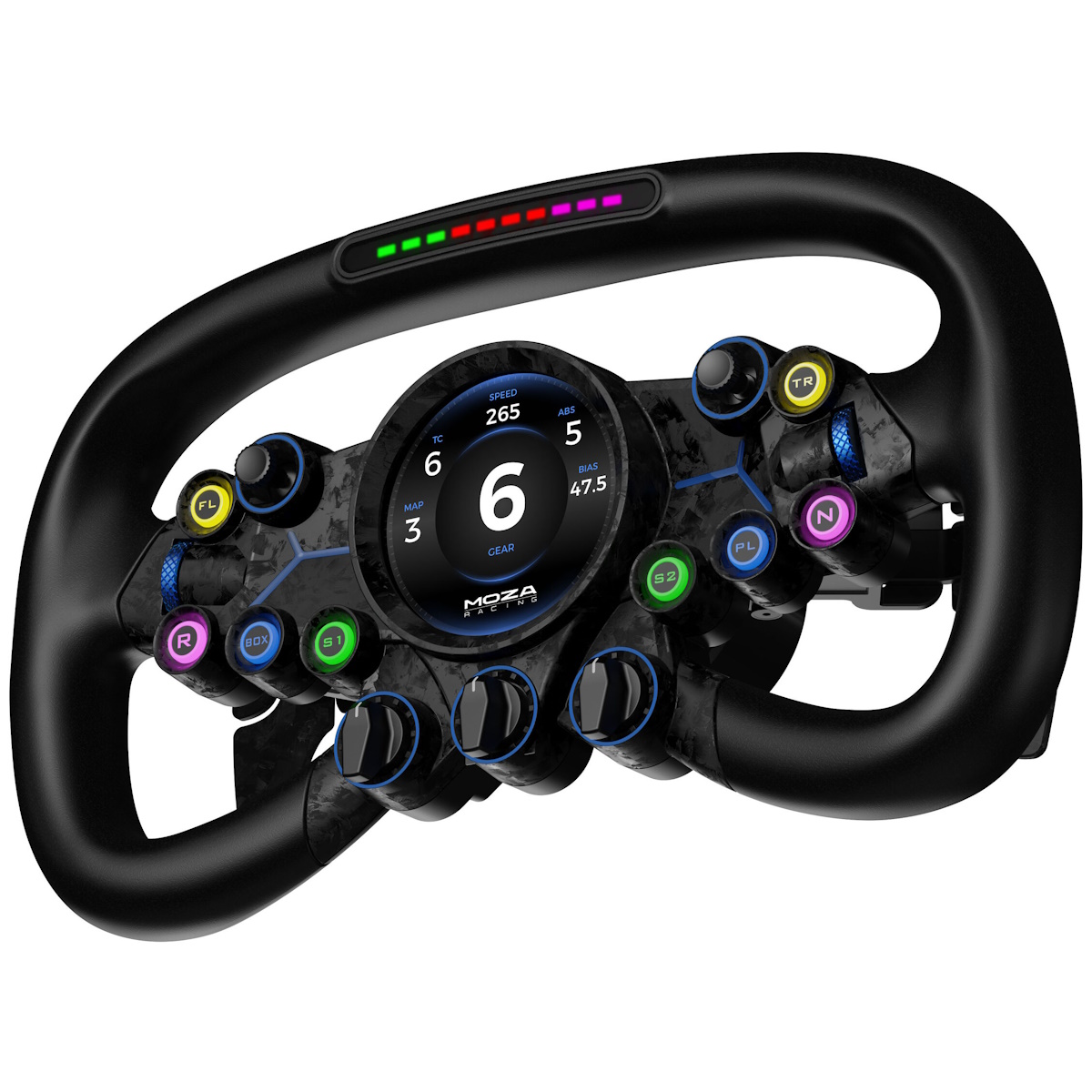 MOZA Vision GS Simracing Lenkrad Lenkrad für Racing-Simulatoren, Quad-Core-Prozessor, anpassbarer runder Touchscreen, aus Aluminium gefertigt Game Controller Produkt Bild 2