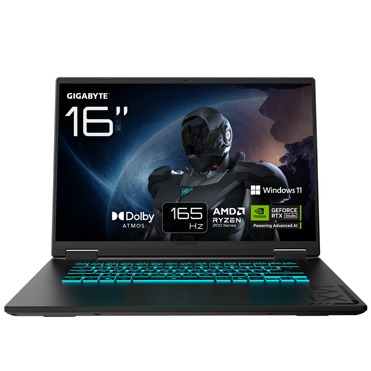 GIGABYTE GAMING A16 3WHK3DE894SH - 16" FHD+ 165 Hz Display, AMD Ryzen 7 260, 16GB RAM, 1TB SSD, NVIDIA GeForce RTX 5070, Windows 11 Home | Laptop by