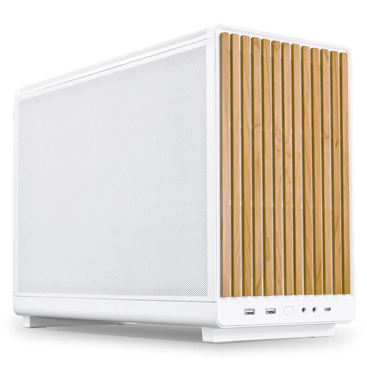 Lian Li DAN Cases A3-mATX Wood Edition weiß | PC-Gehäuse