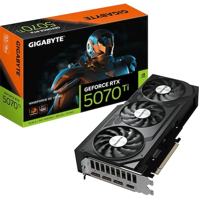 GIGABYTE GeForce RTX 5070 Ti Windforce OC V2 16G - 16GB GDDR7, HDMI, 3x DP