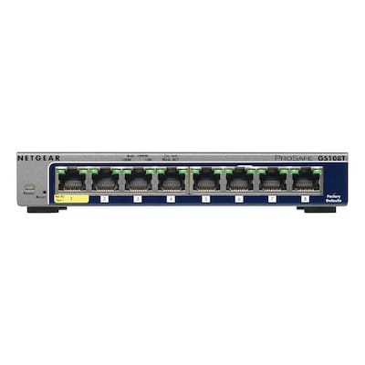 NETGEAR GS108T Managed L2 Gigabit Ethernet (10/100/1000) Grau
