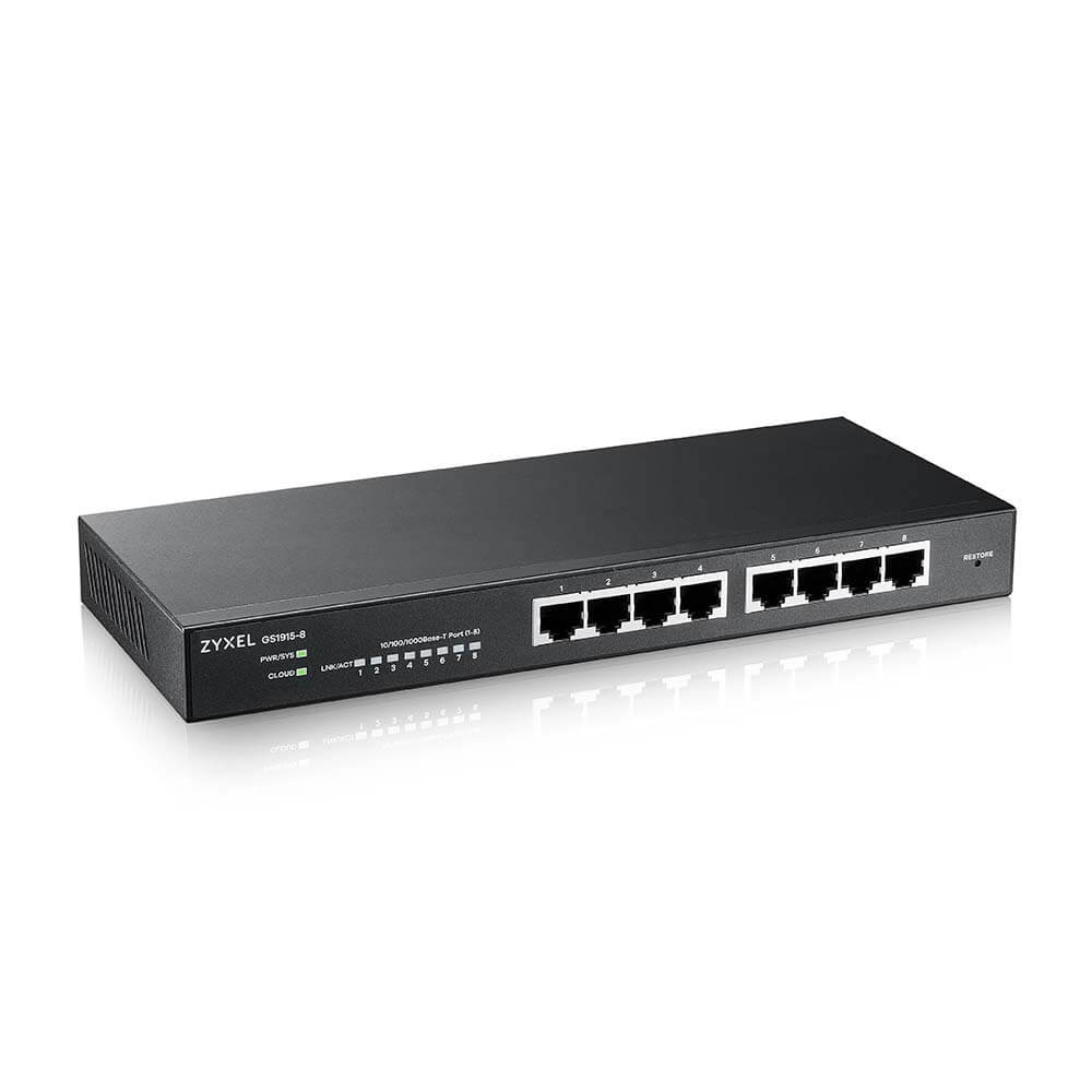 Zyxel GS1915-8 Smart Managed Switch [8x Gigabit Ethernet] Netzwerk-Switch Produkt Bild 3