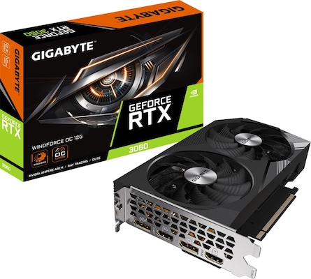GIGABYTE GeForce RTX 3060 WINDFORCE OC 12G (rev. 2.0) NVIDIA 12 GB GDDR6