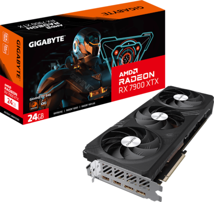 GIGABYTE Radeon RX 7900 XTX Gaming OC 24G Grafikkarte B-Ware - 24GB GDDR6, 2x HDMI, 2x DP