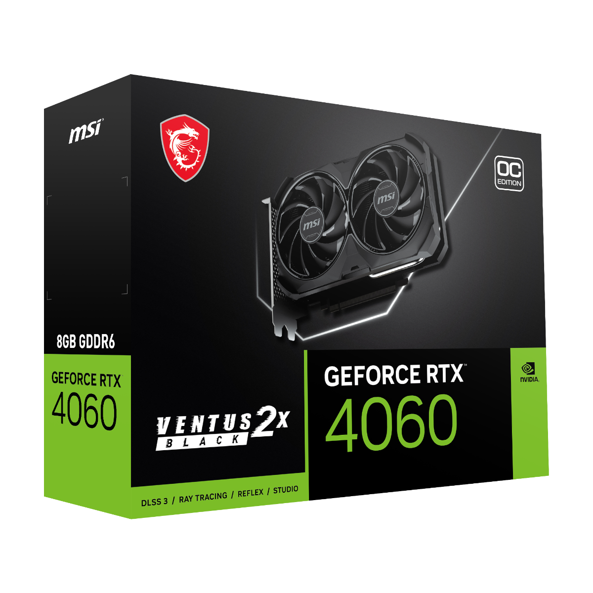 MSI GeForce RTX 4060 VENTUS 2X BLACK 8G OC Grafikkarte