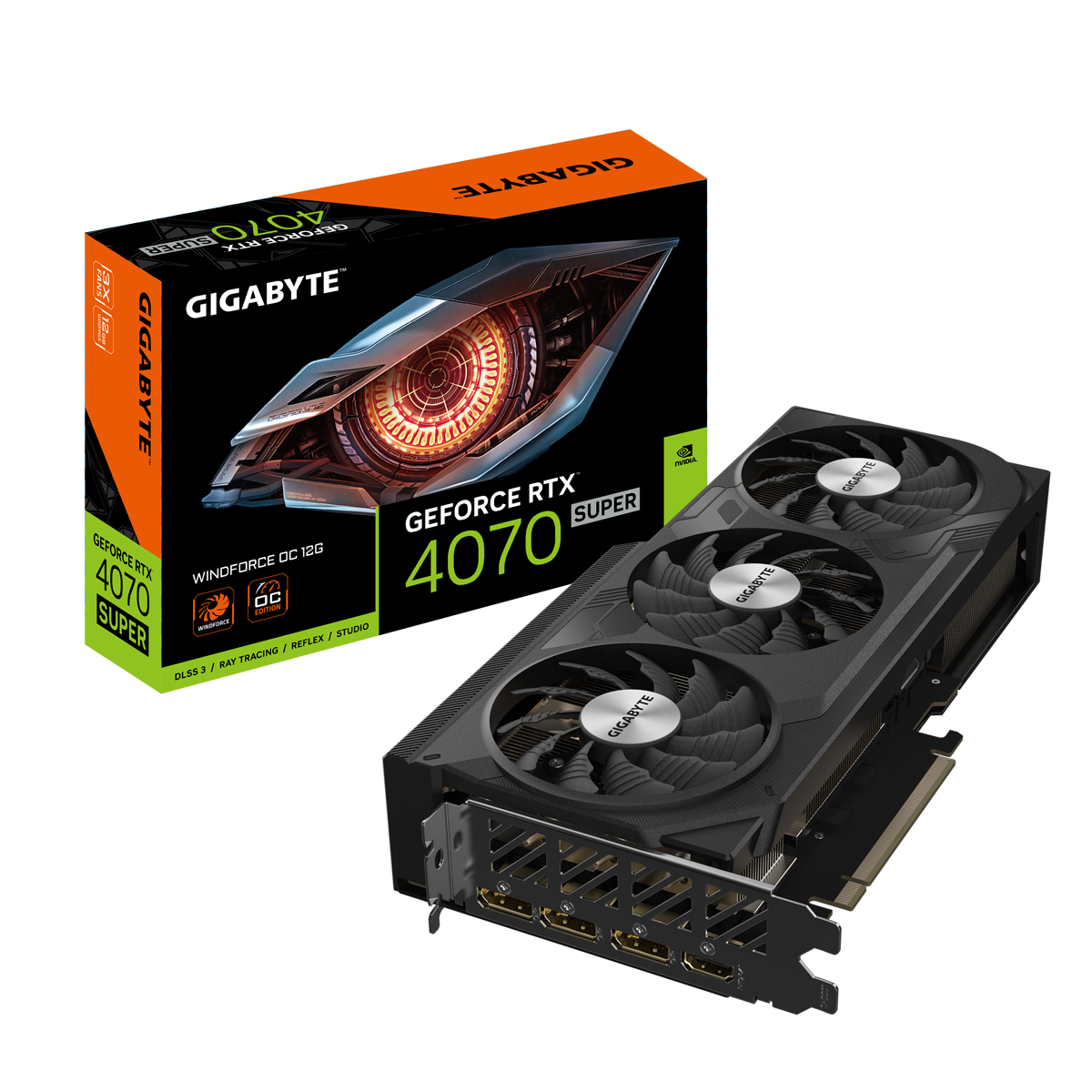 Gigabyte GeForce RTX 4070 SUPER WINDFORCE OC 12GB B-Ware - 12GB GDDR6, 2x HDMI, 2x DP