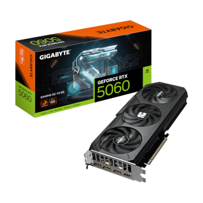 GIGABYTE GeForce RTX 5060 Gaming OC V2 8G Grafikkarte - 8GB GDDR7, HDMI, 3x DP