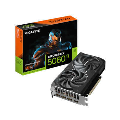KOMP. GIGABYTE GeForce RTX 5060 Ti Windforce MAX OC 16G - 16GB GDDR7, HDMI, 3x DP
