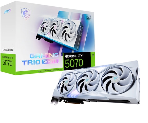 MSI GeForce RTX 5070 12G GAMING TRIO OC WHITE - 12GB GDDR7, HDMI, 3x DP