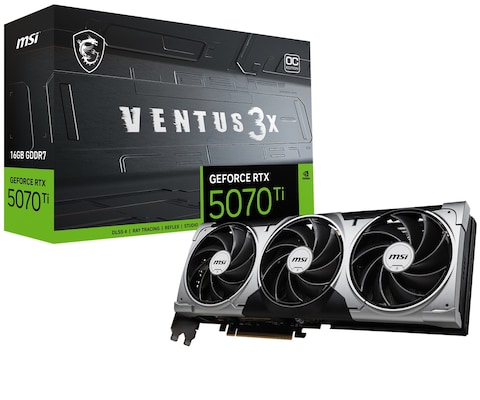 Thumbnail - MSI GeForce RTX 5070 Ti 16G VENTUS 3X OC - 16GB GDDR7, HDMI, 3x DP